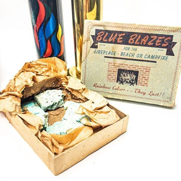 Pyromaniac Bundle: NIB Extra-Long Hearth Matches, Brass Match Holder, - Picture 4 of 10